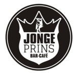 Logo for Jonge Prins Bar-Café: circular black emblem with a crown and bold text above the name.